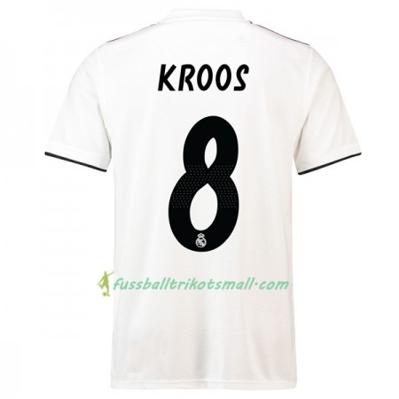 Günstige Fußballtrikots Real Madrid Kroos 8 2018-2019 Kurzarm Heimtrikotsatz kaufen